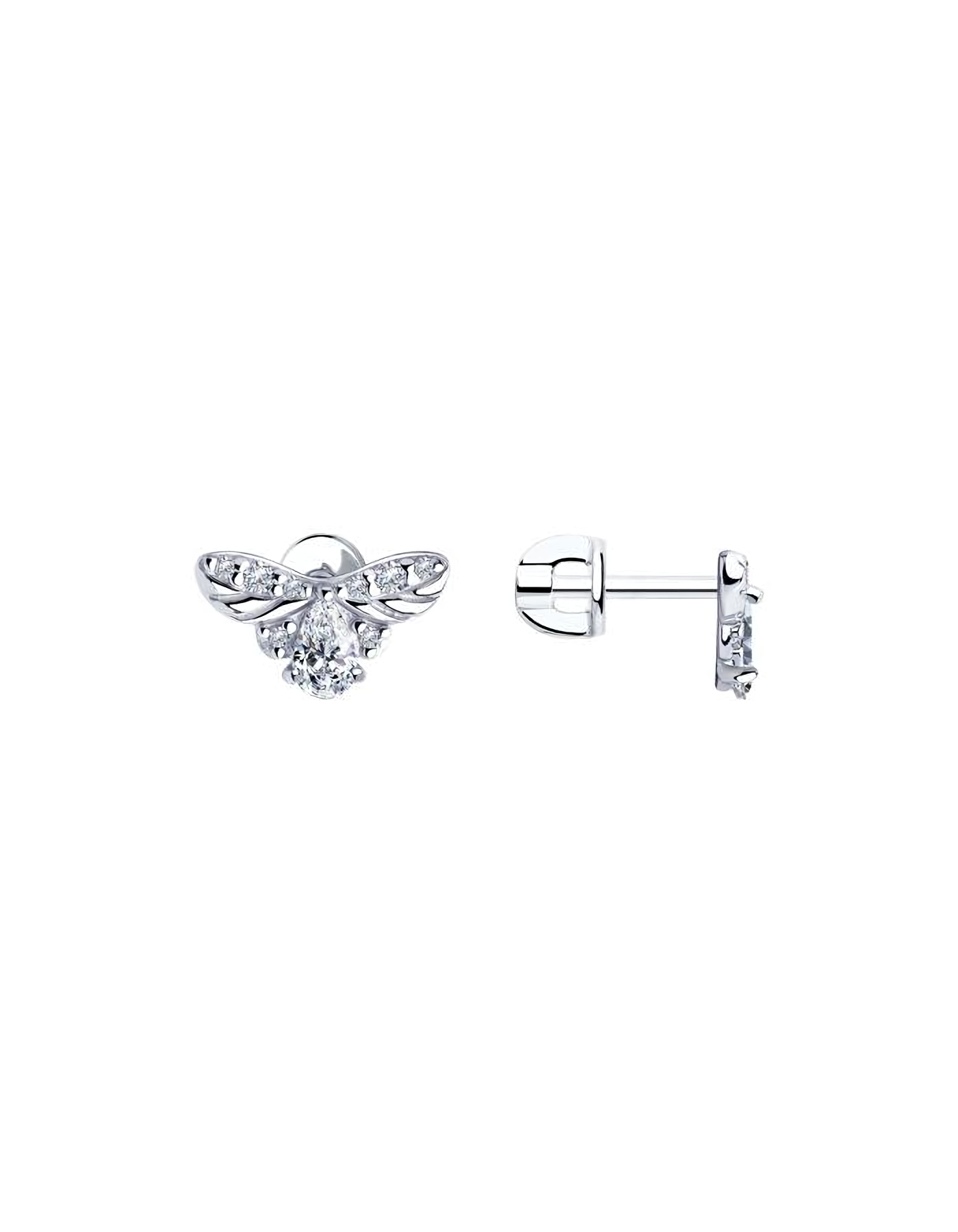 

Серьги пусеты из серебра TEO MAORI 894-122-01314-1, фианит, 894-122-01314-1