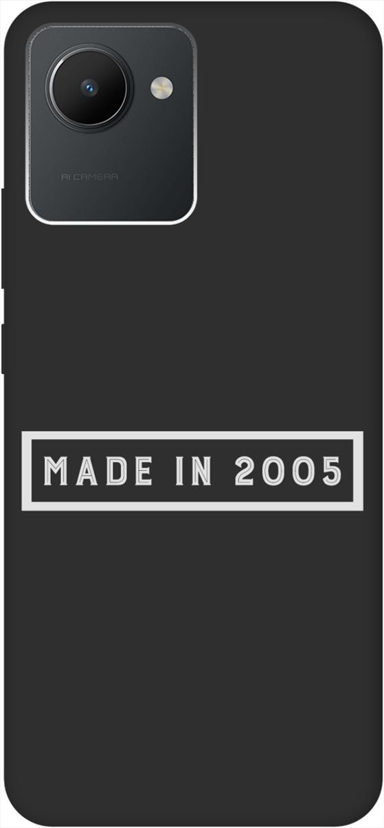 

Матовый Soft Touch Чехол на Realme C30 с 3D принтом "2005 W" черный, Черный;белый, 1567200