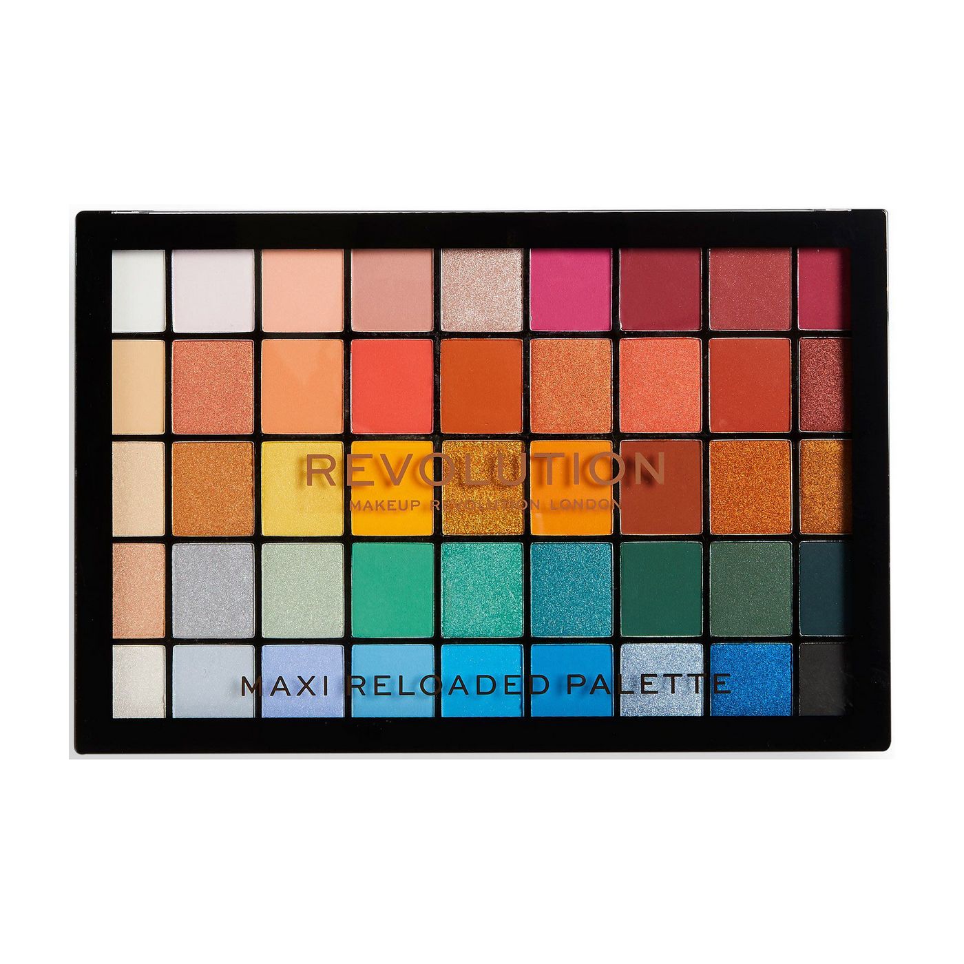 Палетка теней для век REVOLUTION MAKEUP Maxi Reloaded Big Shot, 45 цветов, 60,7 г палетка теней revolution makeup maxi reloaded palette mars 60 75 г