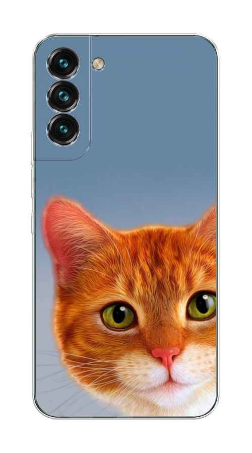 

Чехол на Samsung Galaxy S22 Plus "Любопытный котик", Коричневый, 2103950-1