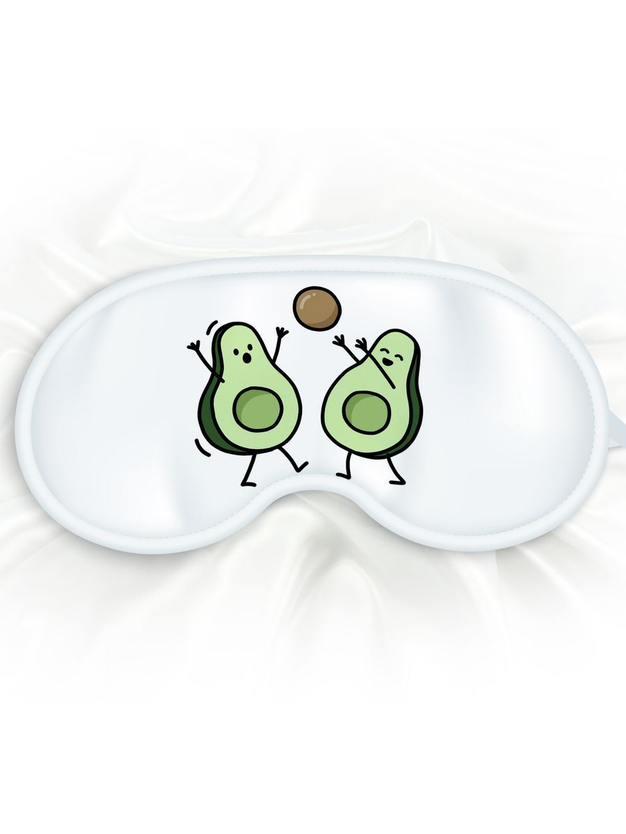 Маска для сна Авокадобол белая