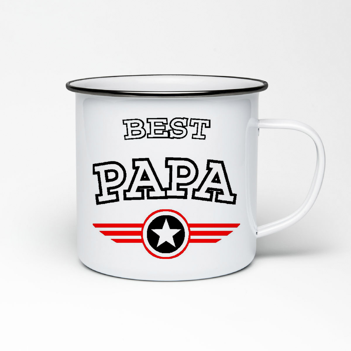 

Кружка металлическая CoolPodarok Best papa папа