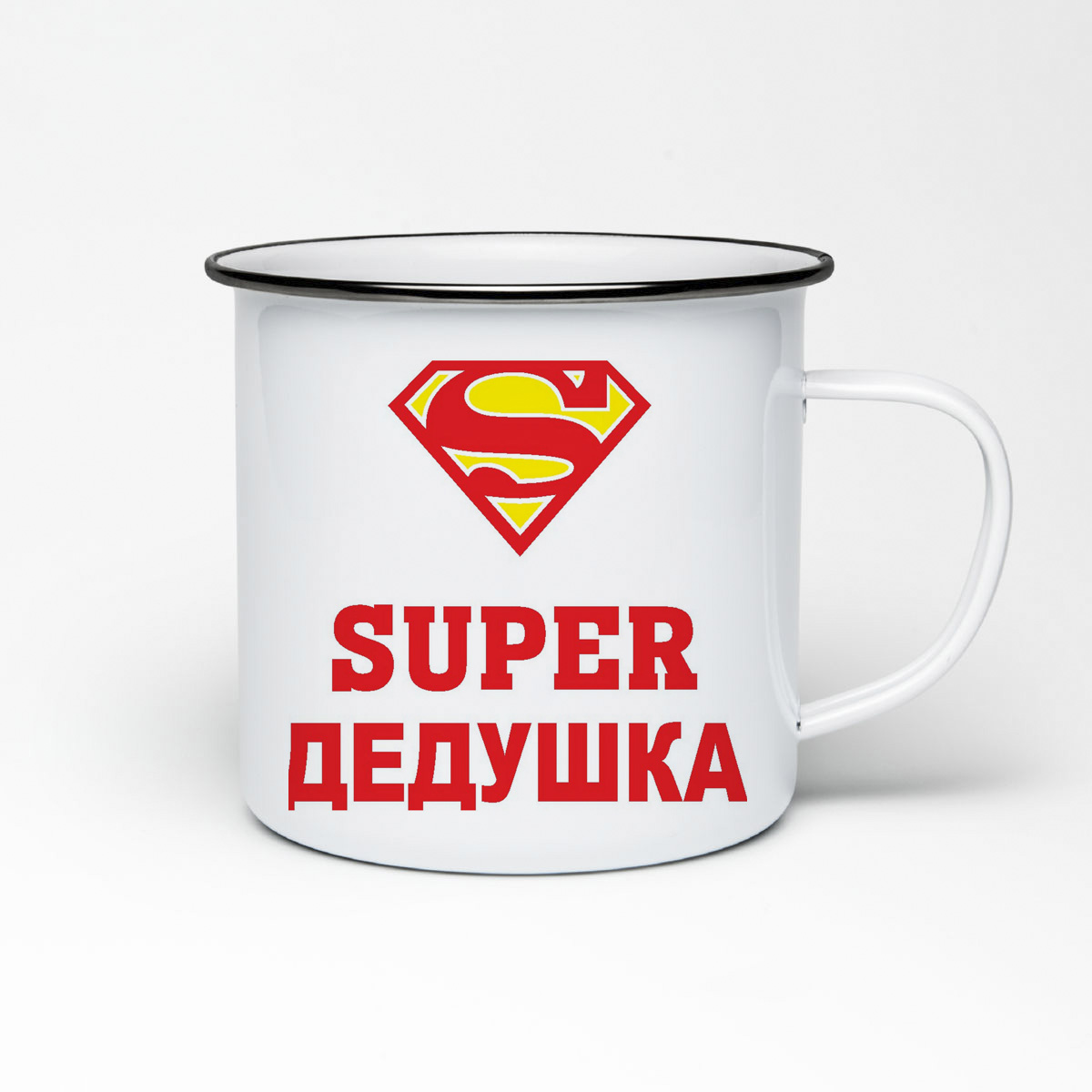 

Кружка металлическая CoolPodarok Супер дедушка