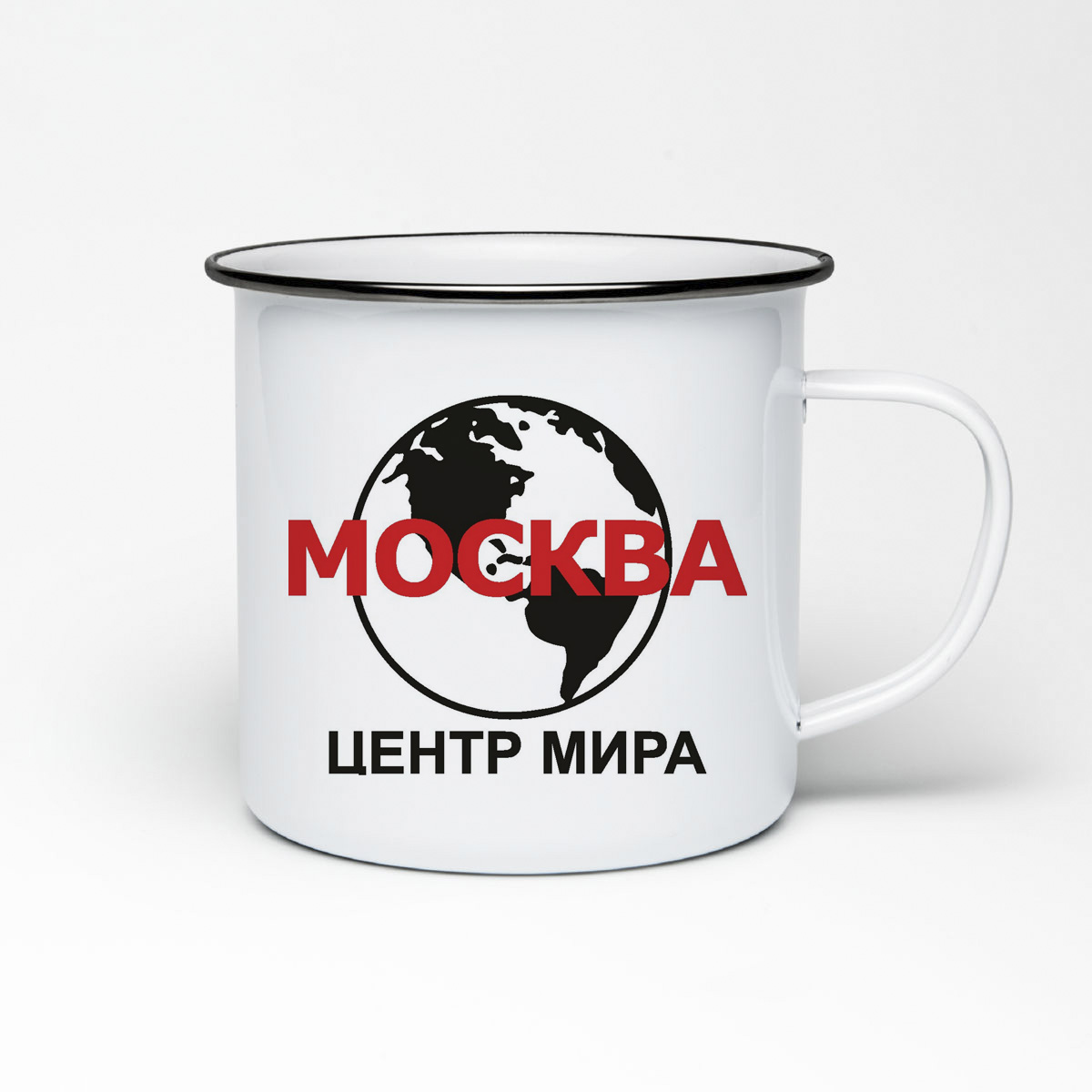 

Кружка металлическая CoolPodarok Москва центр мира