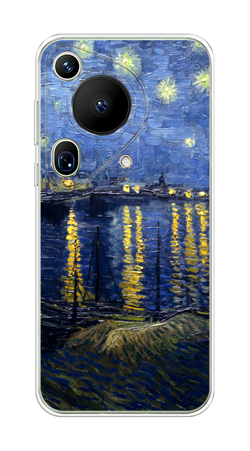 

Чехол на Huawei Pura 70 Ultra "Звездная ночь над Роной", Синий;желтый, 6124550-1