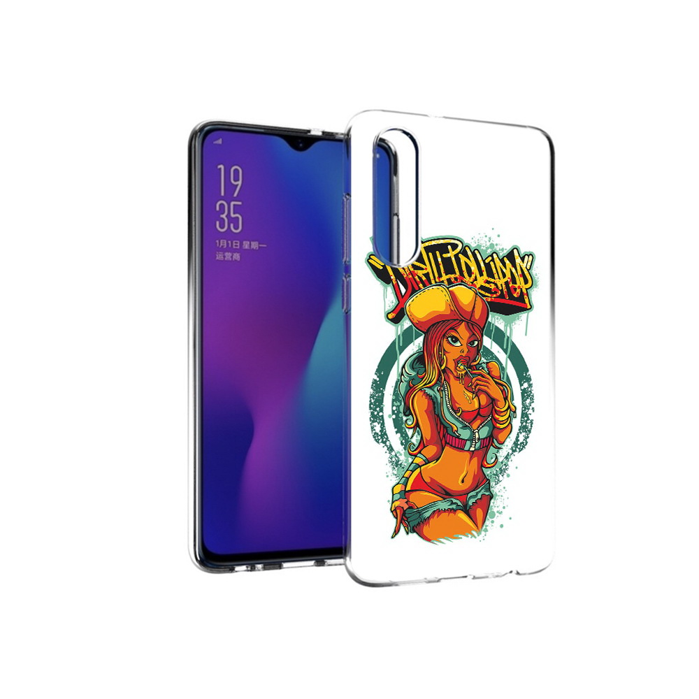 

Чехол MyPads Tocco для Huawei P30 нарисованная девушка комикс, Прозрачный, Tocco