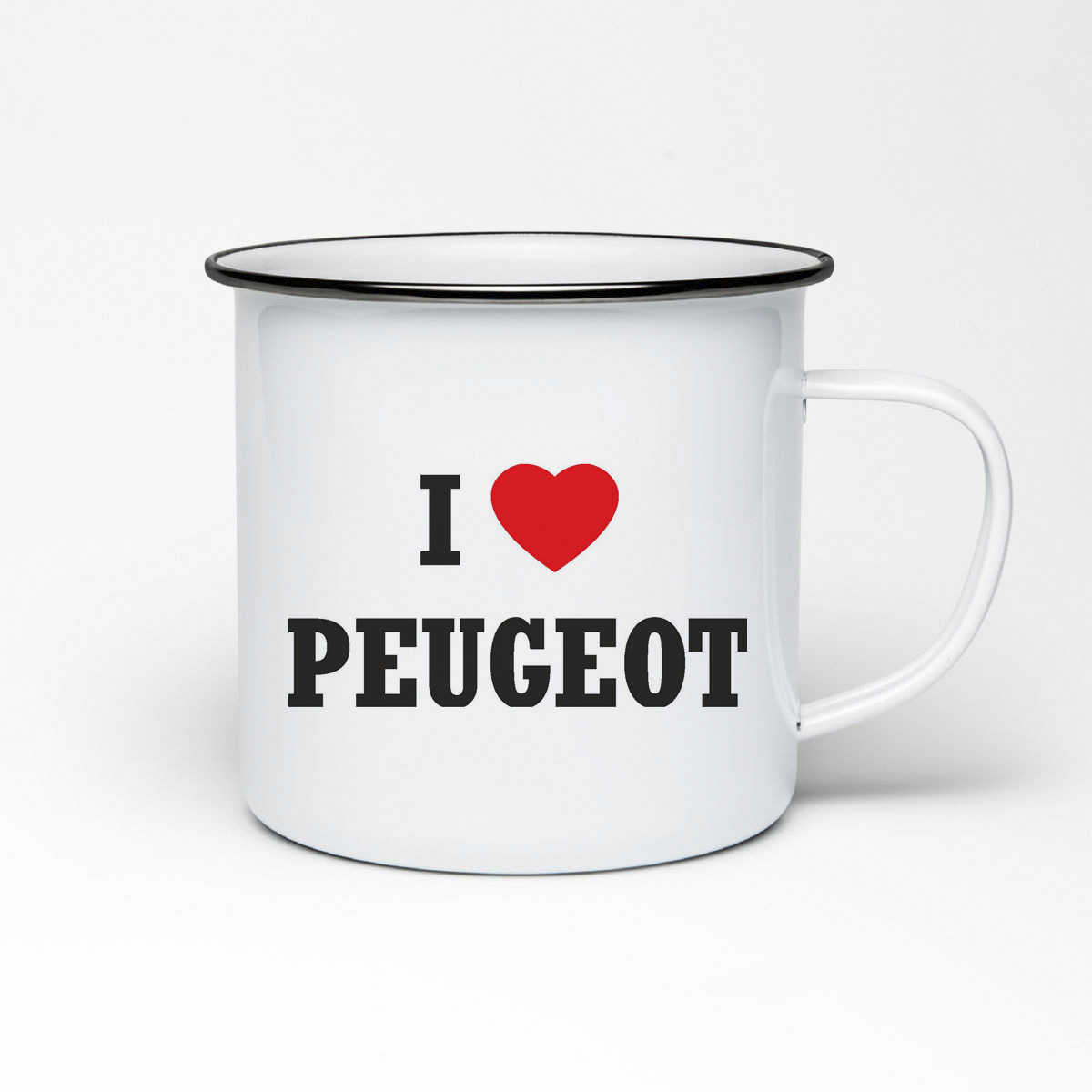 

Кружка металлическая CoolPodarok Авто. I love Peugeot