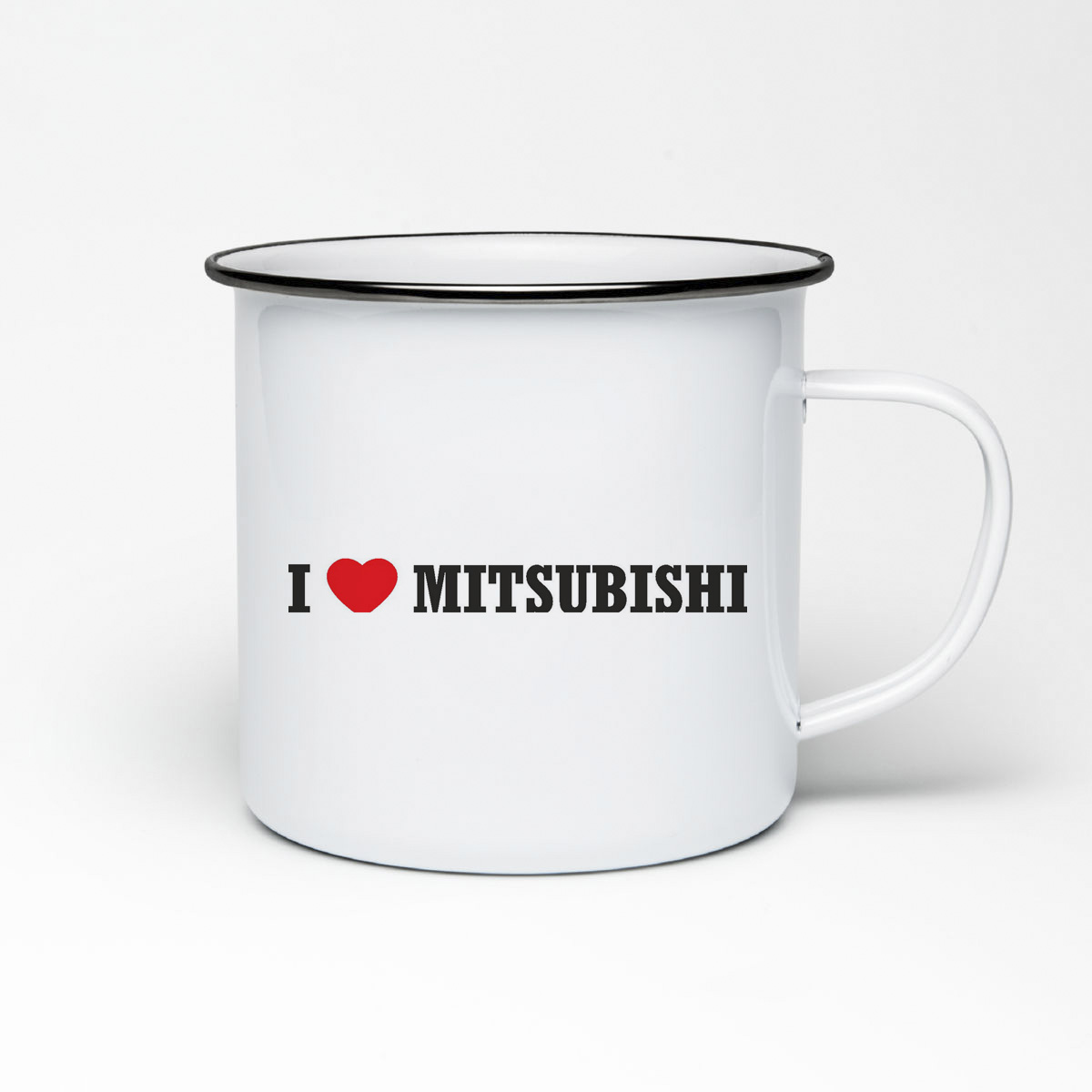 

Кружка металлическая CoolPodarok Авто. I love Mitsubishi