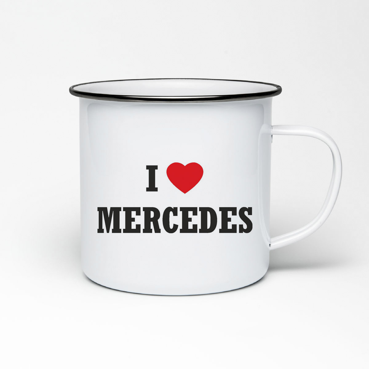 

Кружка металлическая CoolPodarok Авто. I love Mercedes