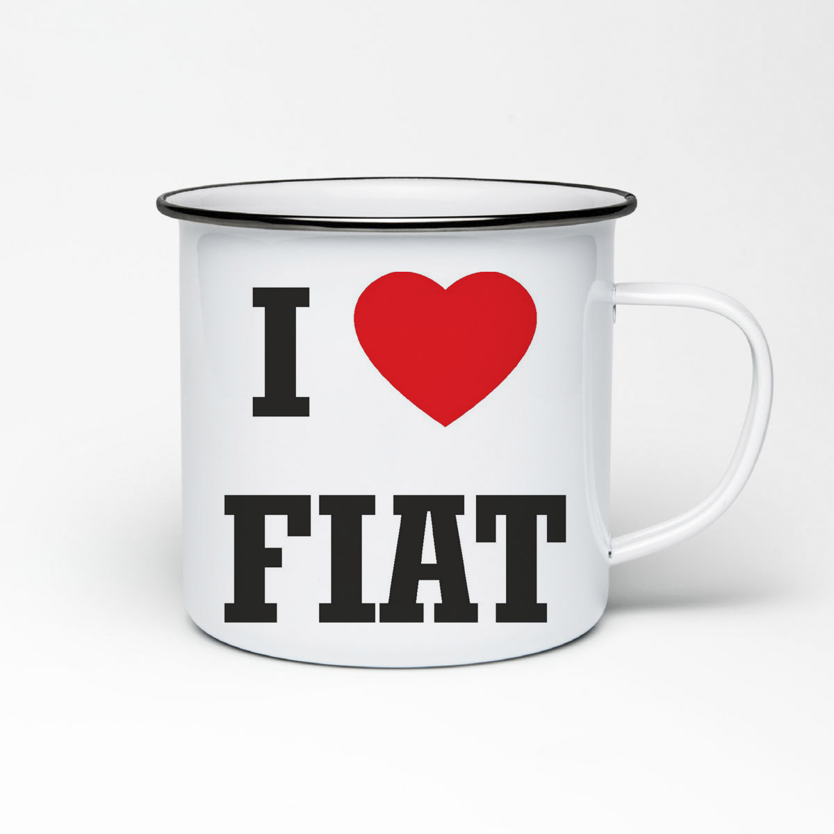 

Кружка металлическая CoolPodarok Авто. I love Fiat