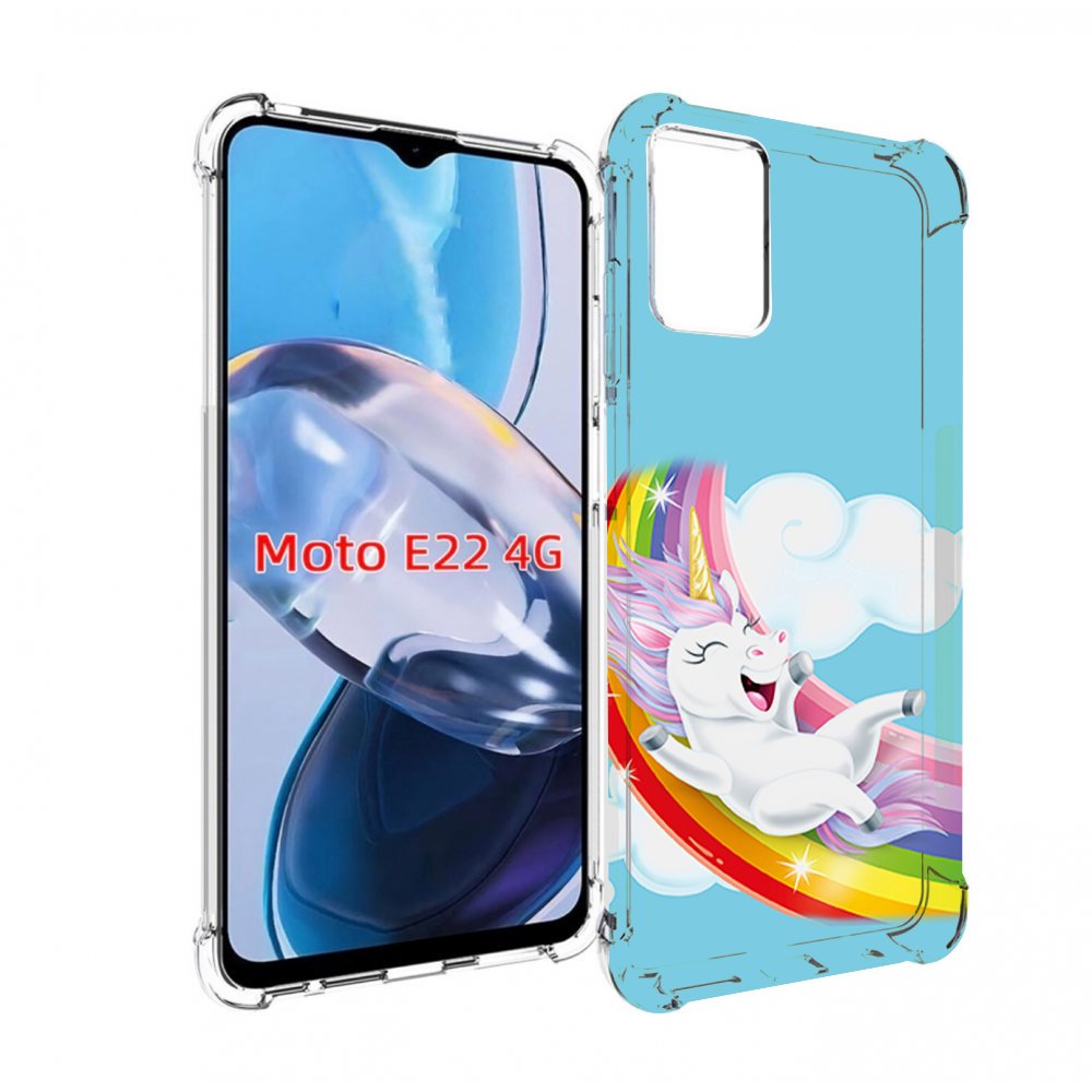 

Чехол MyPads единорог-на-радуге для Motorola Moto E22 4G / E22i 4G, Прозрачный, Tocco