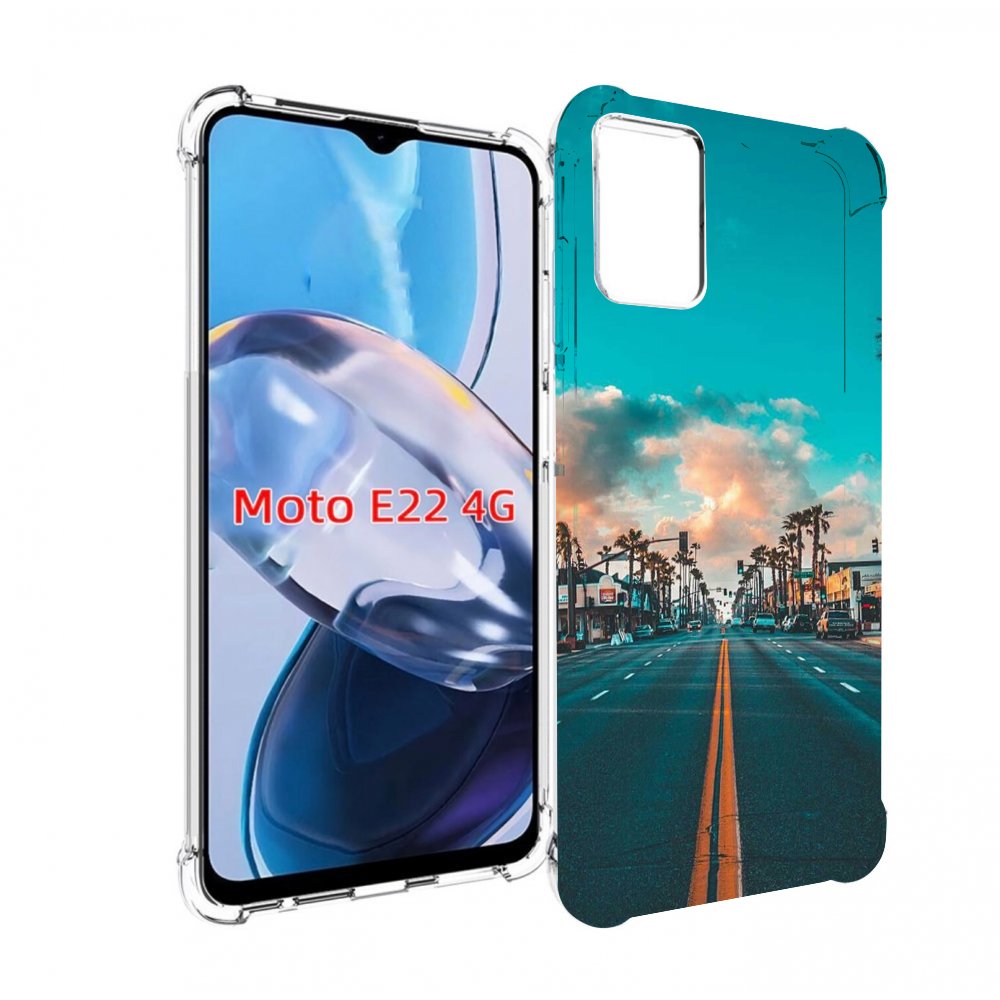 

Чехол MyPads дорога-в-лос-анджелес для Motorola Moto E22 4G / E22i 4G, Прозрачный, Tocco