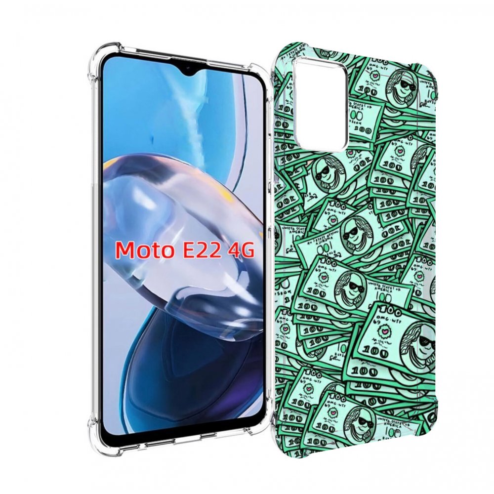 

Чехол MyPads доллары картинка для Motorola Moto E22 4G / E22i 4G, Прозрачный, Tocco
