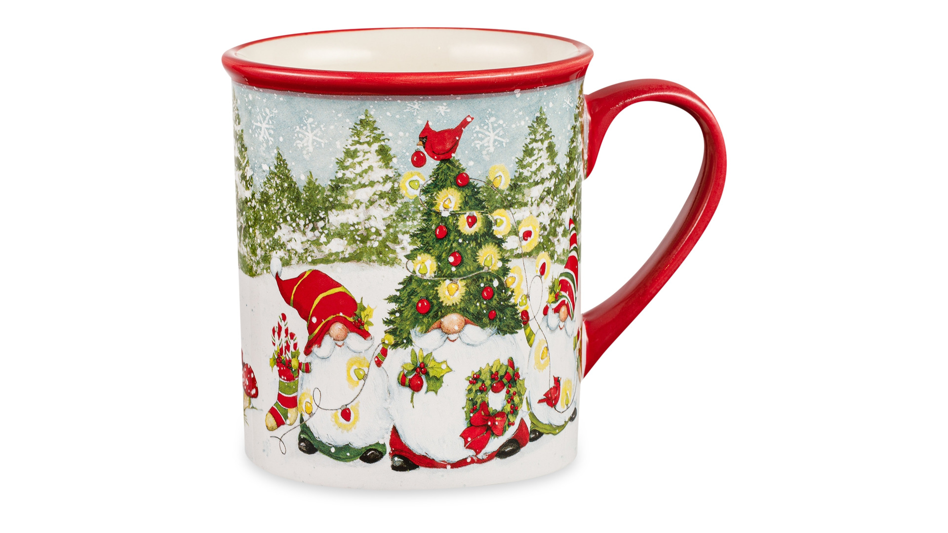 Кружка Certified International Рождественские гномы с елочкой 480 мл