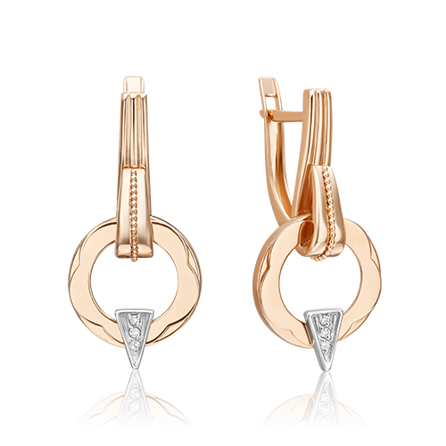 

Серьги из комбинированного золота с бриллиантом PLATINA jewelry 02-5004-00-101-1111, 02-5004-00-101-1111