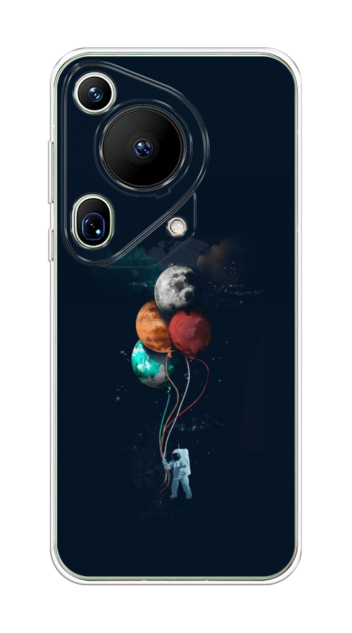 

Чехол на Huawei Pura 70 Ultra "Космонавт с шариками", Разноцветный, 6124550-1