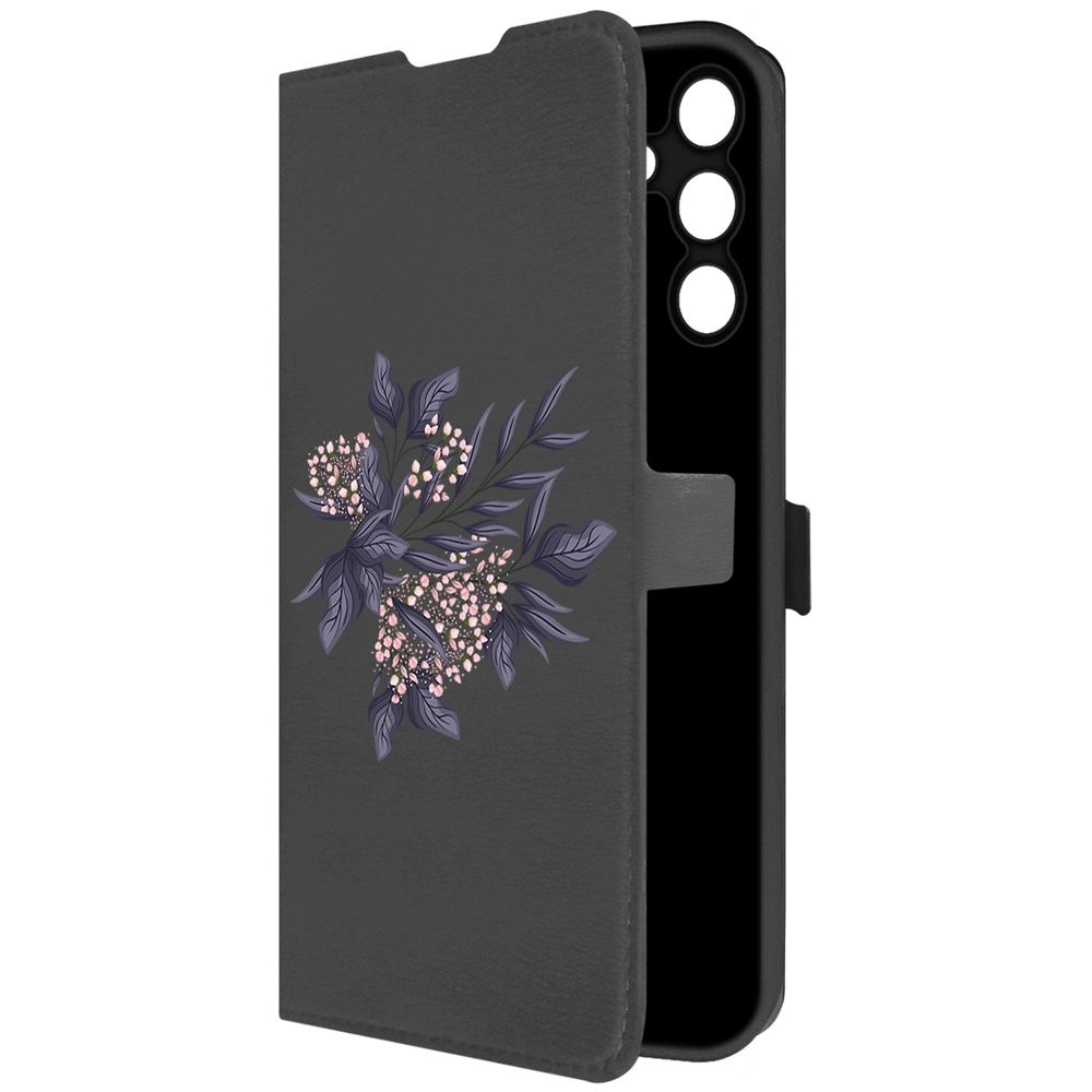 

Чехол-книжка Krutoff Eco Book для Samsung Galaxy A15 4G (A155) Розовые бутоны (черный)