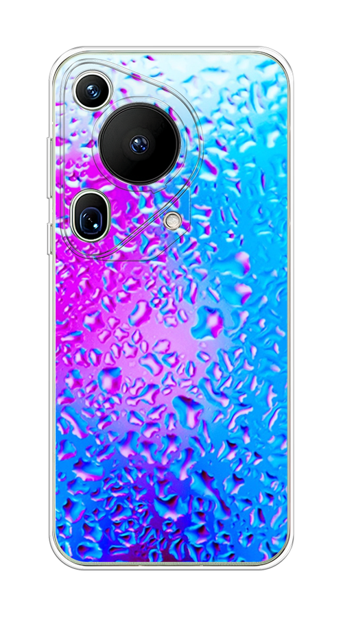 

Чехол на Huawei Pura 70 Ultra "Капли на стекле", Бирюзовый;розовый, 6124550-1