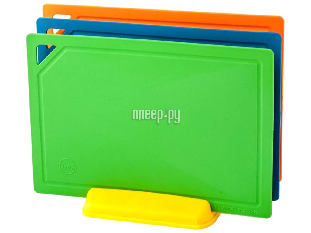 

Набор разделочных досок TimA 31x21cm 3шт + подставка НД-3022