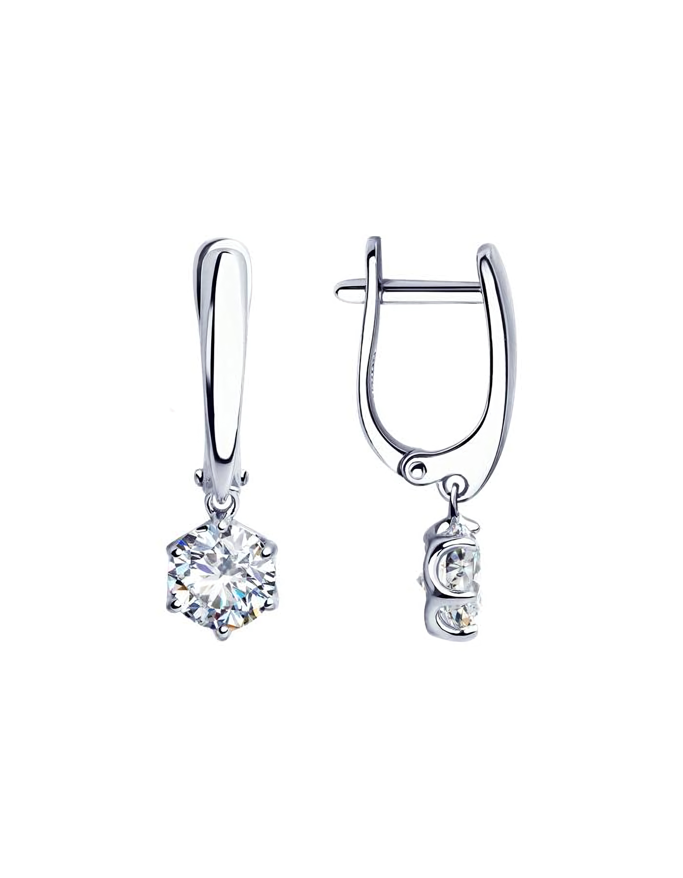

Серьги подвески из серебра TEO MAORI 894-121-01640-1, фианит, 894-121-01640-1