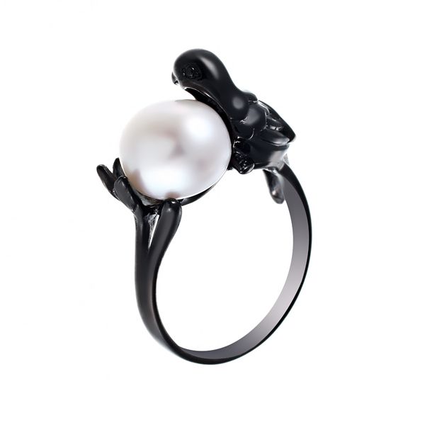 

Кольцо из серебра с жемчугом р. 16,5 JV KR160136_KO_WP_001_BLK, KR160136_KO_WP_001_BLK
