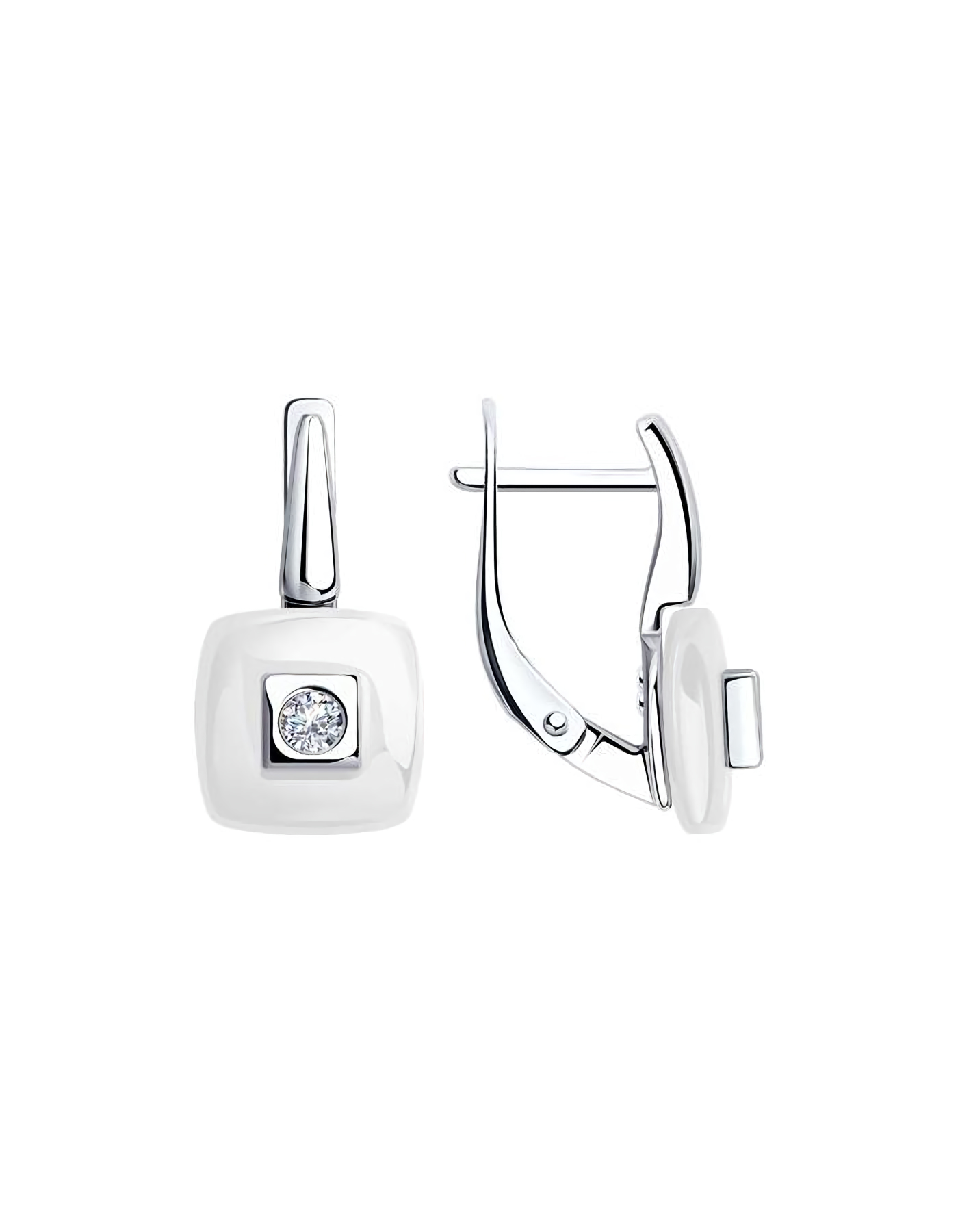 

Серьги из серебра TEO MAORI 894-120-01278-2, керамика/фианит, 894-120-01278-2