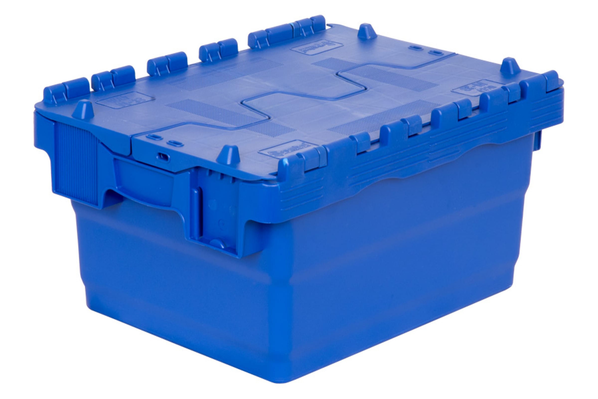 Sembol Plastik Ящик п/э 400x300x222 сплошной синий с крышкой 21814