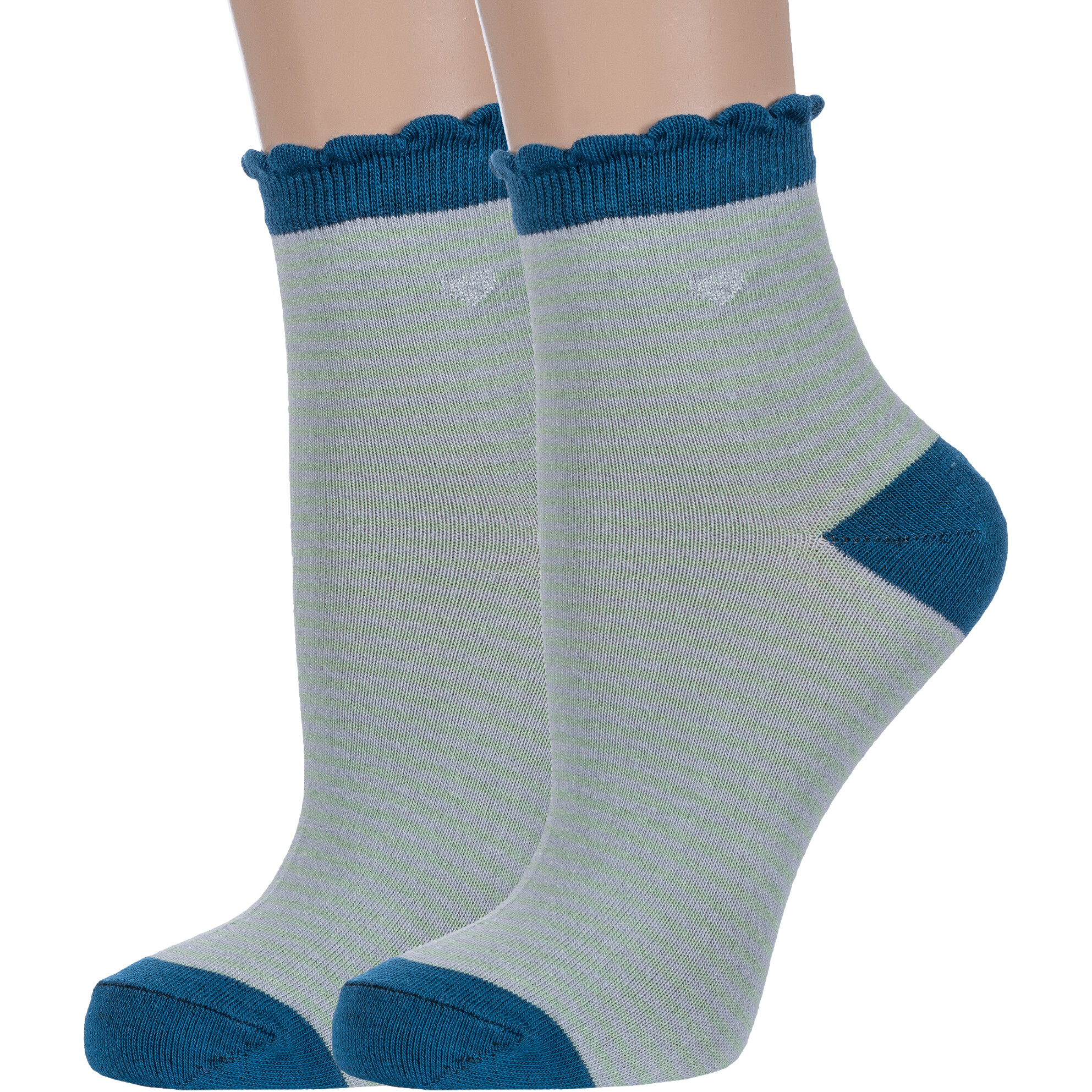 Комплект носков женских Борисоглебский трикотаж 2-6С223 разноцветных 25, 2 пары