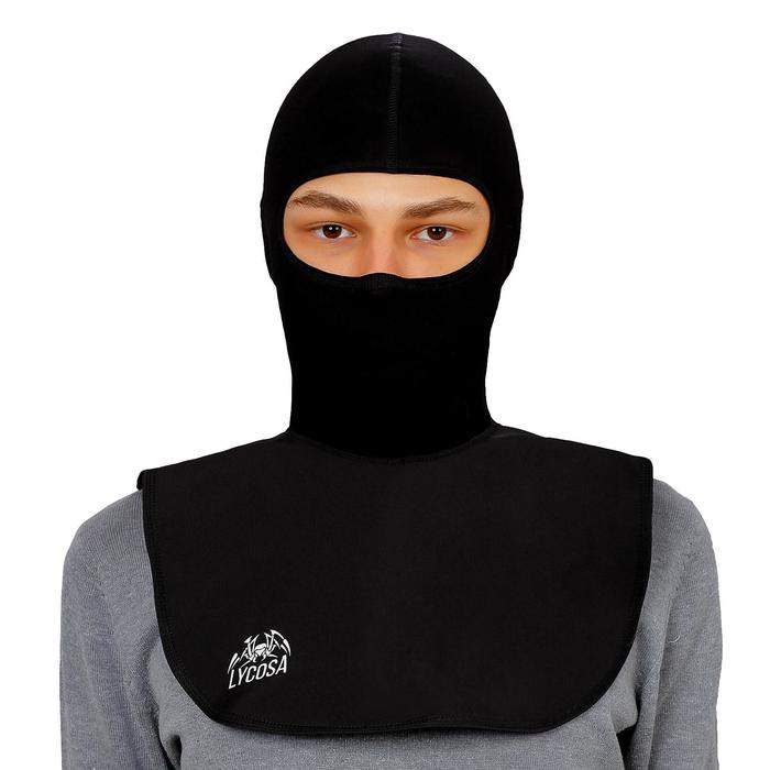 Подшлемник LYCOSA WINDSTOPPER+ VISCOSE BLACK с ветрозащитой груди и шеи, размер L, XL