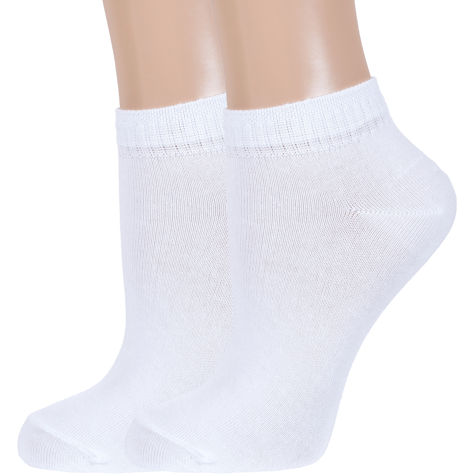 Комплект носков женских Борисоглебский трикотаж 2-6С72 белых 23-25, 2 пары