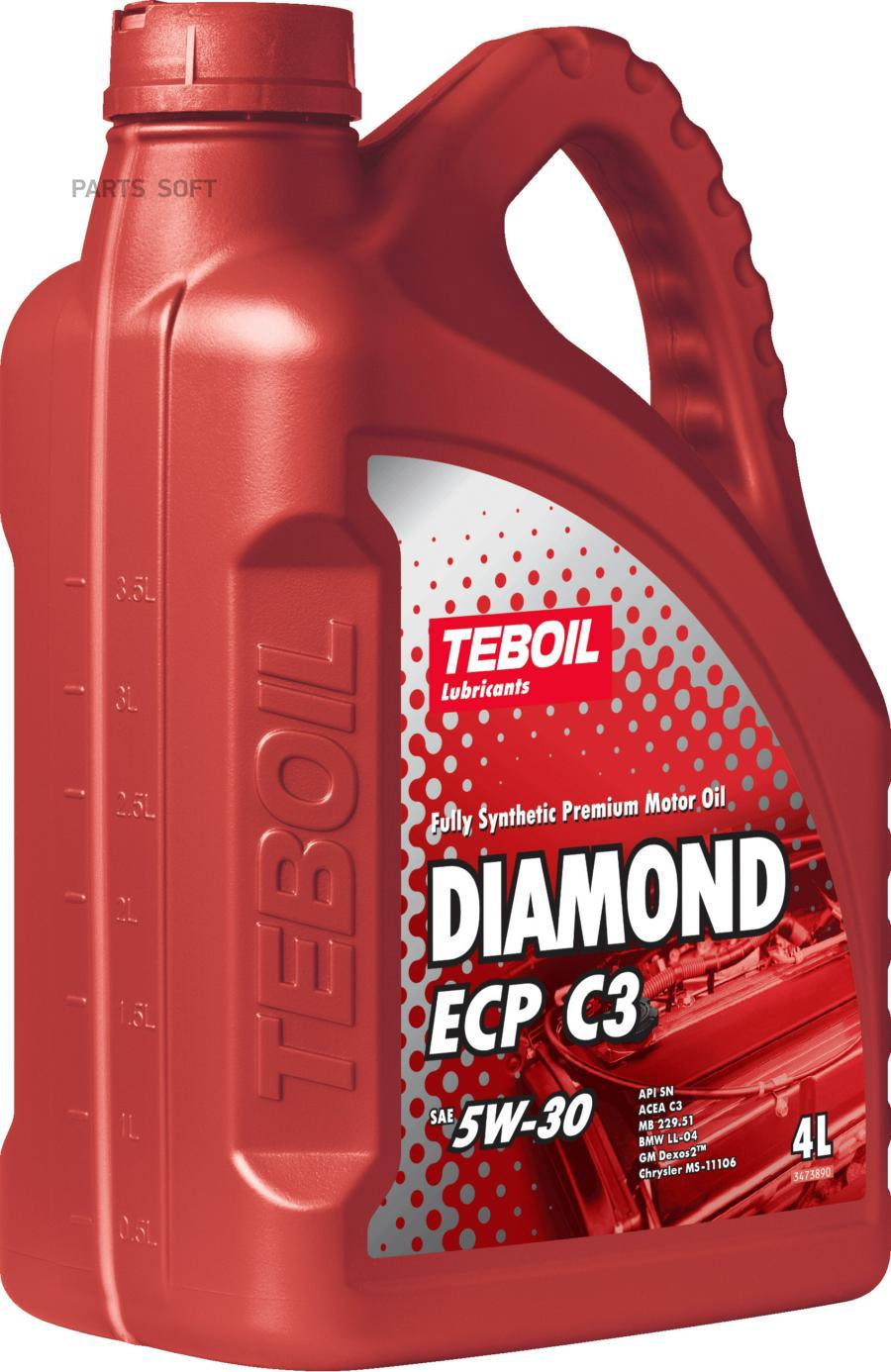 

Масло моторное TEBOIL Diamond ECP C3 5W-30 синтетическое 4 л 3453876 1шт