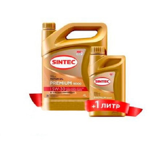 

SINTEC Акция Масло Моторное 5w30 Sintec 4+1л Синтет Premium 9000 A3/B4 (5л По Цене 4л)