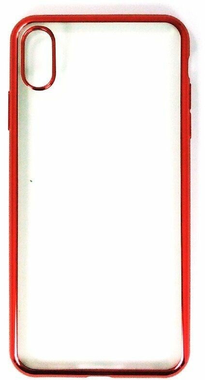 

Накладка силикон TPU iPhone XR прозрачный красный, Накладка силикон iPhone XR