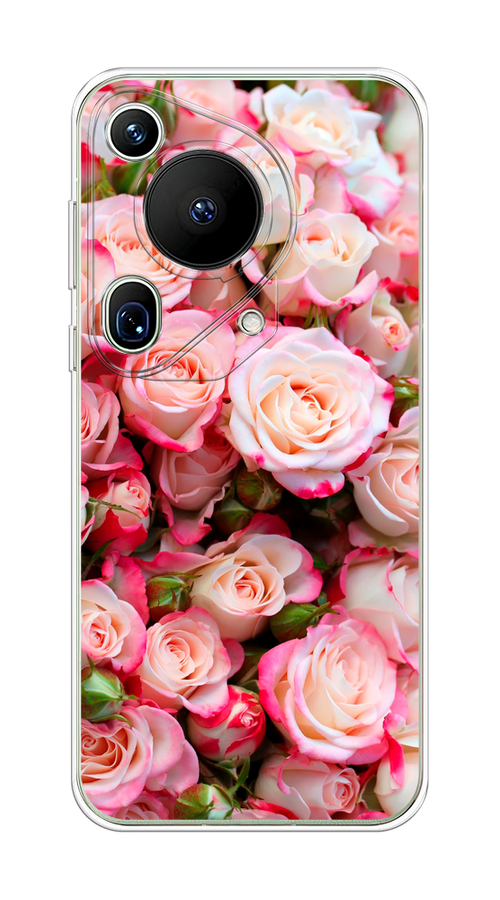 

Чехол на Huawei Pura 70 Ultra "Много роз", Розовый, 6124550-1