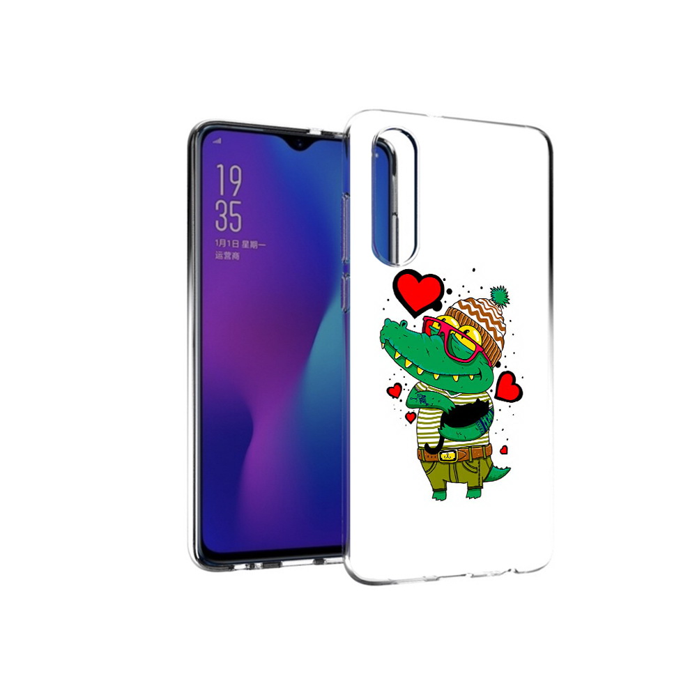 

Чехол MyPads Tocco для Huawei P30 Влюбленный крокодил, Прозрачный, Tocco
