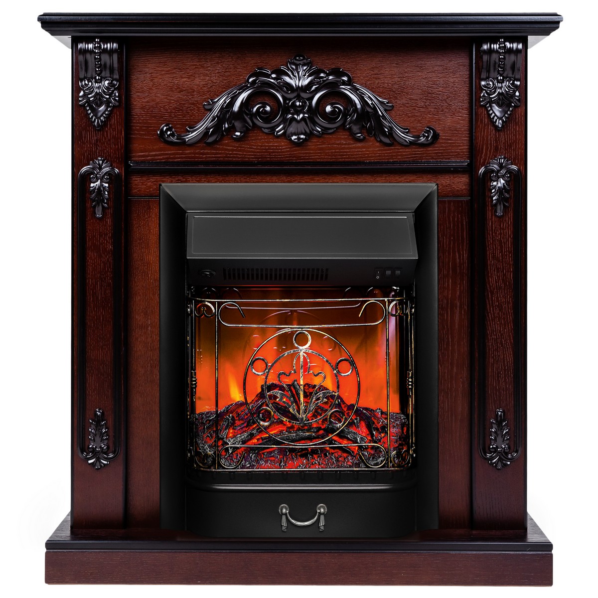 

Электрокамин RealFlame Anita AO с Majestic S Lux BL, звуковая имитация, Электрокамин Anita AO с очагом Majestic Lux Black