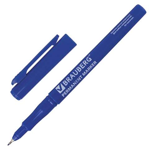 

Маркер перманентный BRAUBERG "Super Slim" арт. 151633, 12 шт.