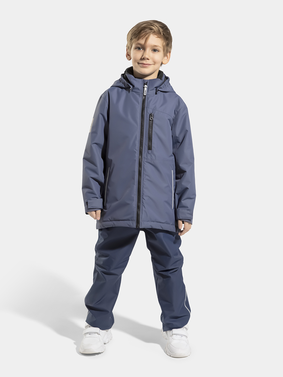 Куртка детская KISU S23-10302, 1104, размер 98, серый, для мальчиков  - купить