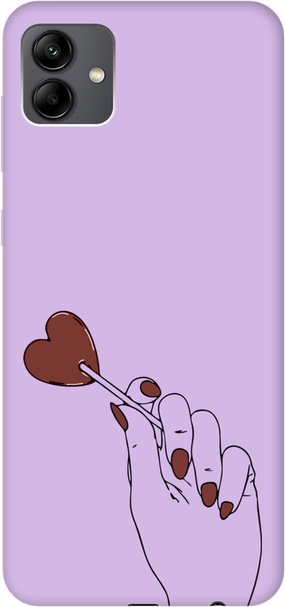 

Чехол на Samsung Galaxy A04 "Heartbreaker" сиреневый, Фиолетовый;красный, 158451