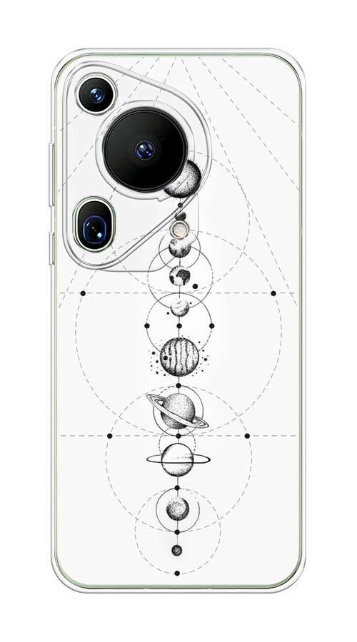 

Чехол на Huawei Pura 70 Ultra "Парад планет", Серый, 6124550-1