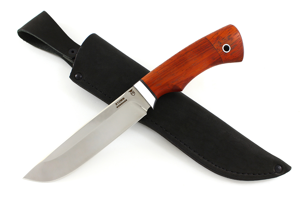 фото Туристический, разделочный нож русберъ путник х12мф, красное дерево ножи русберъ