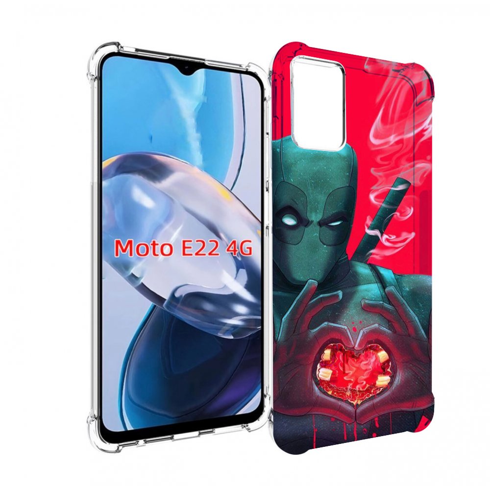 

Чехол MyPads дедпул-в-сердце для Motorola Moto E22 4G / E22i 4G, Прозрачный, Tocco