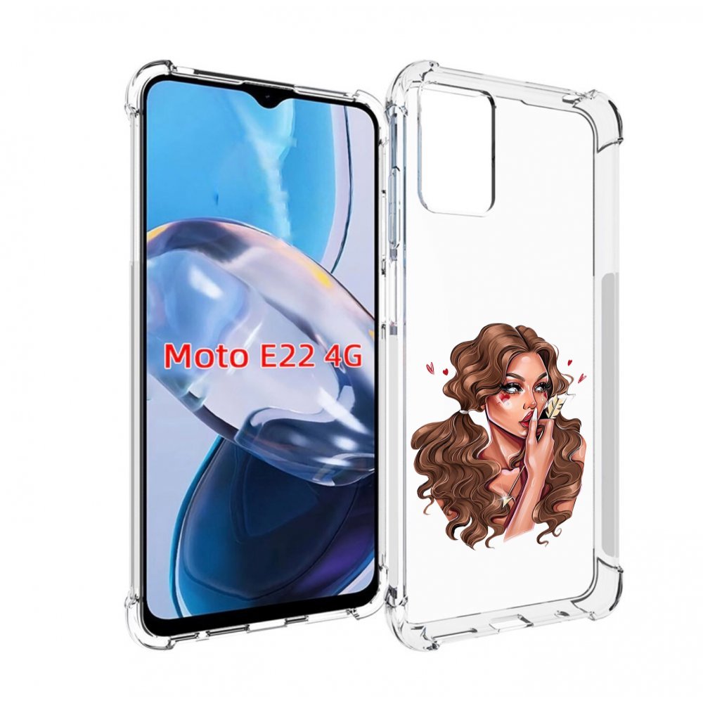 

Чехол MyPads девушка-со-стрелой женский для Motorola Moto E22 4G / E22i 4G, Прозрачный, Tocco