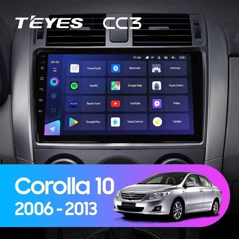 Штатная магнитола Teyes CC3L 432 Toyota Corolla 10 E140 E150 2006-2013 Тип-A 2944000₽