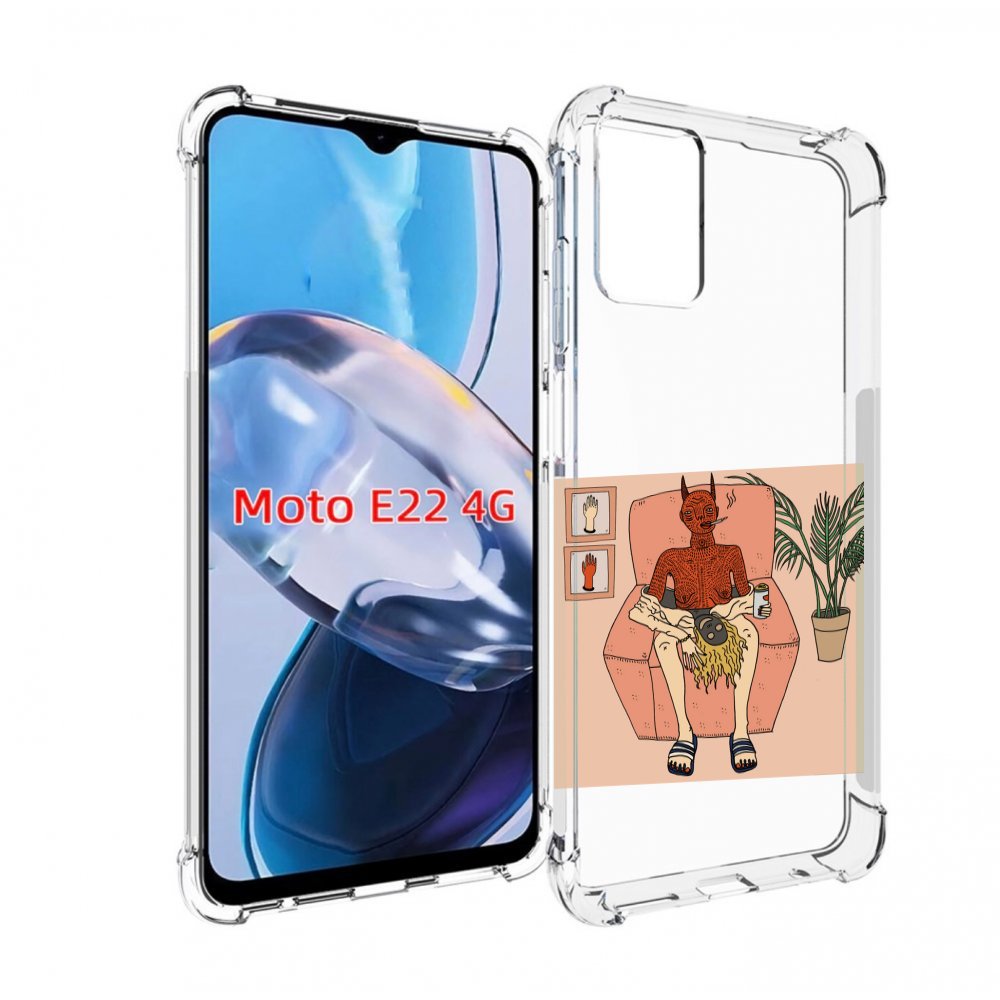 

Чехол MyPads девушка-сняла-кожу для Motorola Moto E22 4G / E22i 4G, Прозрачный, Tocco