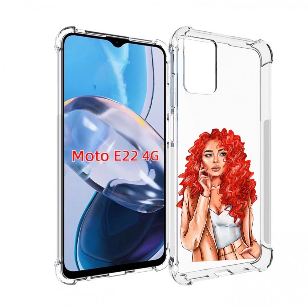 

Чехол MyPads девушка-с-яркими-волосами женский для Motorola Moto E22 4G / E22i 4G, Прозрачный, Tocco