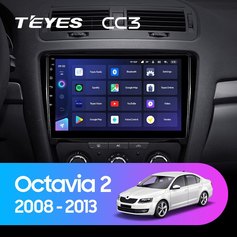 Штатная магнитола Teyes CC3L 432 Skoda Octavia 2 A5 2008-2013 2680000₽