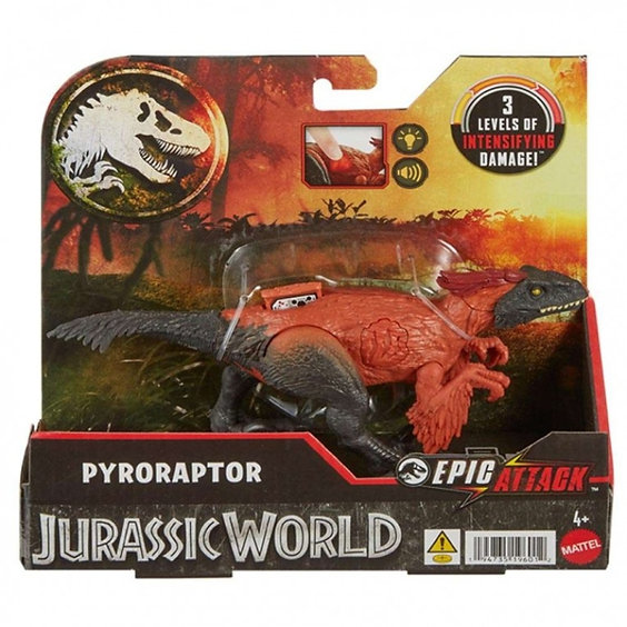 

Фигурка динозавра Jurassic World Epic Attack Pyroraptor HTP67, Epic Attack Pyroraptor