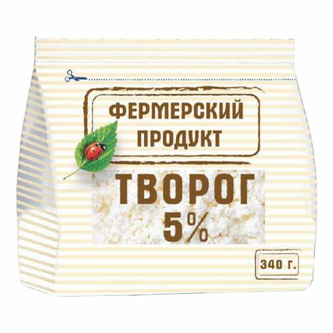 

Творог Фермерский продукт 5% БЗМЖ 340 г