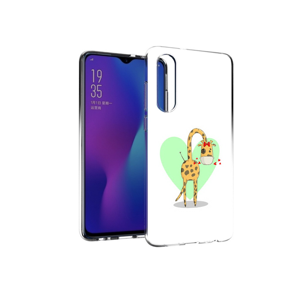 

Чехол MyPads Tocco для Huawei P30 Влюбленный жираф 14 февраля, Прозрачный, Tocco